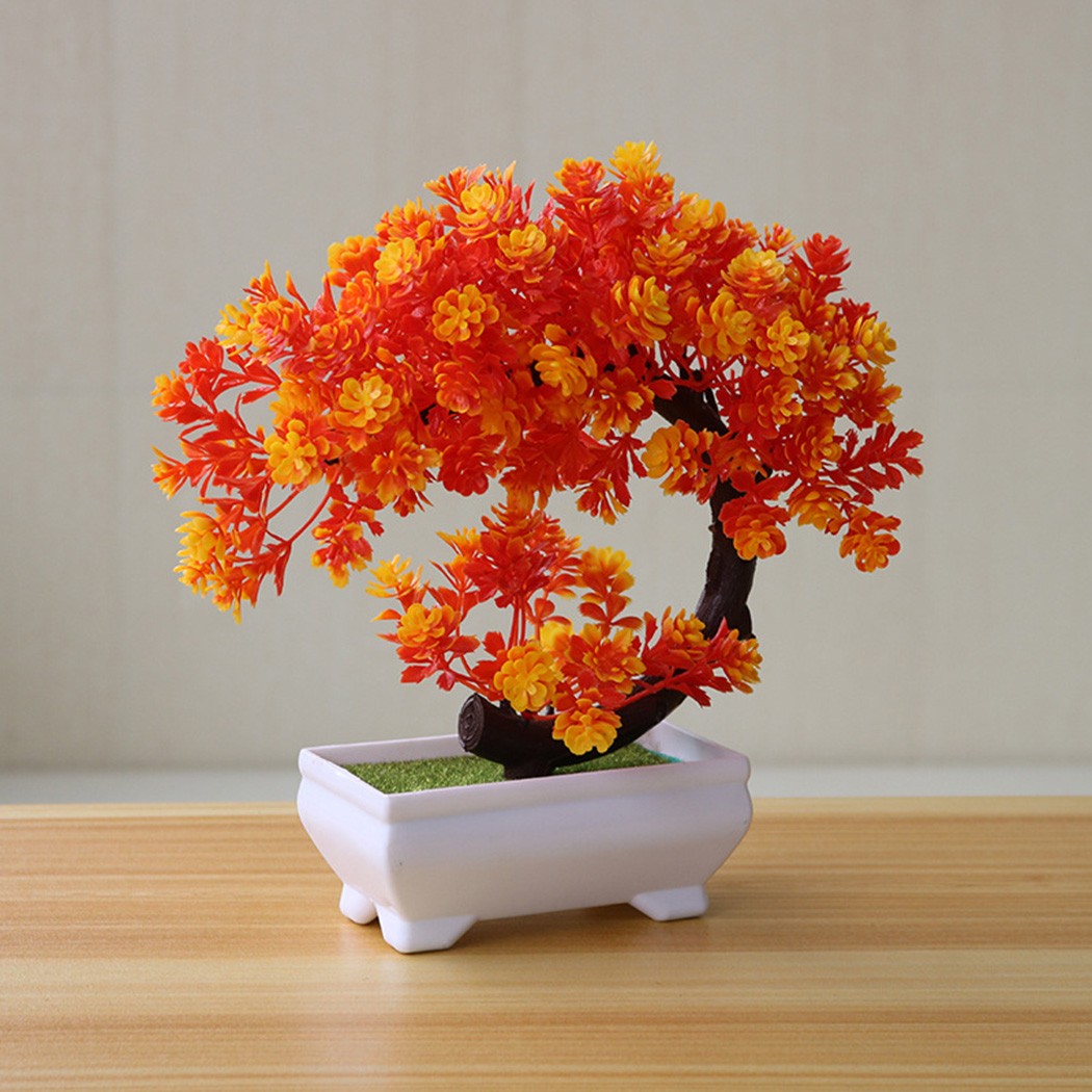 Plastic potted bonsai ornament - Bonsai Garden Desk 评论和价格