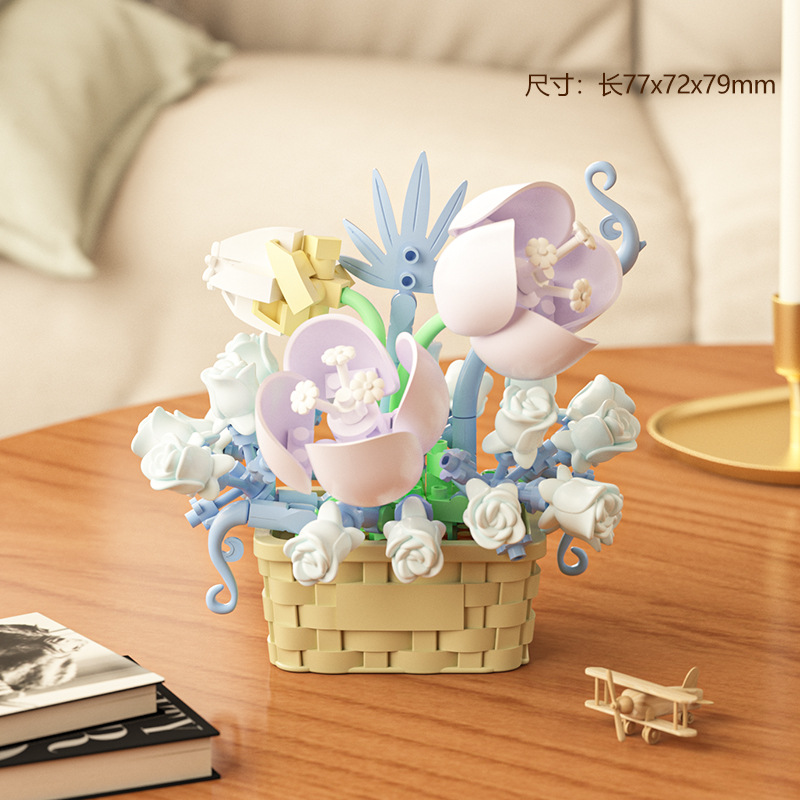 DIY MOC Potted Rose Sunflower  - Bonsai Garden Experts 评论和价格