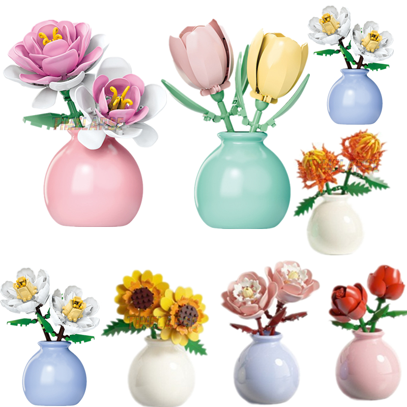 DIY MOC Flowers Bouquet Rose S - Bonsai Garden Experts 评论和价格